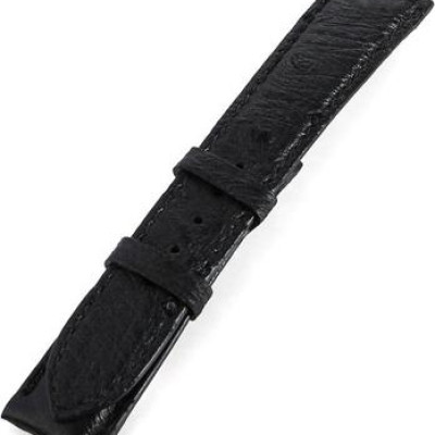 Dây đồng hồ nam nữ Huy Hoàng da đà điểu da bụng màu đen HT8435