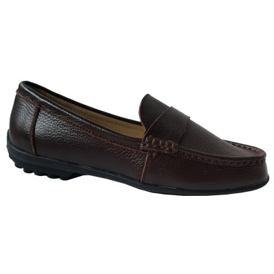 Giày Lười Nữ Da Bò Thật BIGGBEN Cao 3 Phân BB138