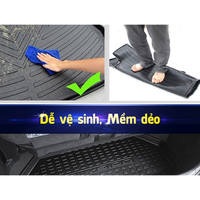 Lót cốp nhựa xe Hyundai Creta 2022 2023 - Mẫu có tai- Hàng không mùi, chống nước