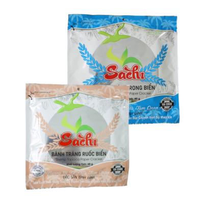 Thùng 25 gói Bánh tráng Ruốc biển và Rong biển SACHI