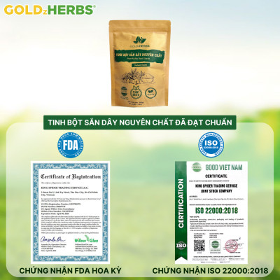 Tinh bột sắn dây nguyên chất GoldzHerbs – 250g/ 500g