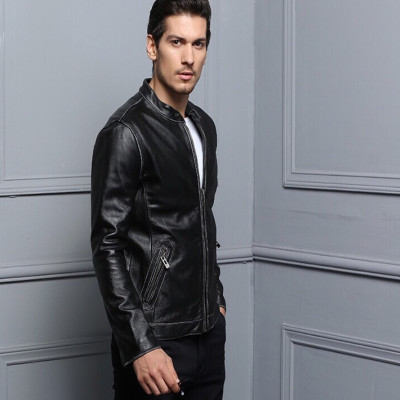 Áo Khoác Da Nam Đen Hai Lớp Lót Lông Phối Túi Khóa Cao Cấp ShopN6 - AKS22