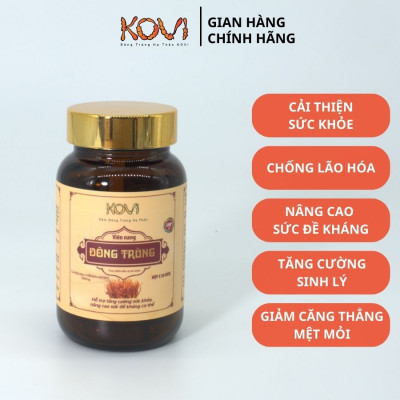 Viên nang tinh chất đông trùng hạ thảo KOVI 300g | 30 viên | Tiện lợi dễ sử dụng