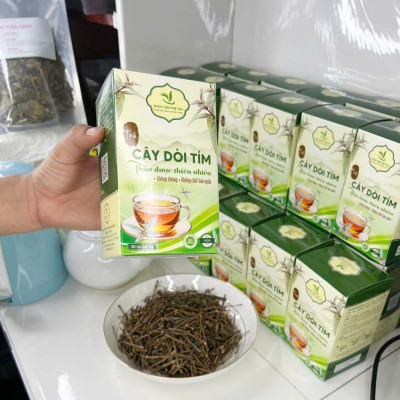 Trà cây dòi thân tím túi lọc Tuệ Tâm - Trà túi lọc cây dòi thân tím - Mỗi hộp có 30 gói 3g - Dùng cho người ho, ho lâu ngày, phổi yếu