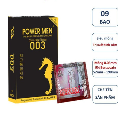 Bao cao su Power men Hương dâu -kéo dài thời gian (h9s)