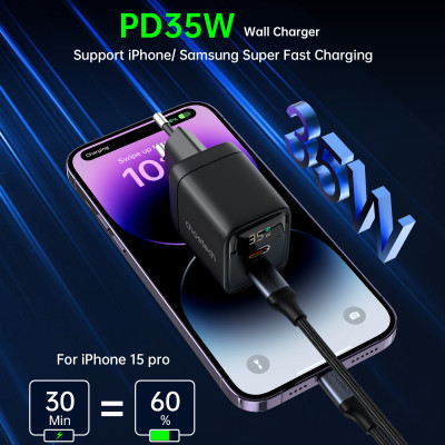 Củ sạc Choetech PD6051 nhanh 2 cổng PD 35W  (Hàng chính hãng)