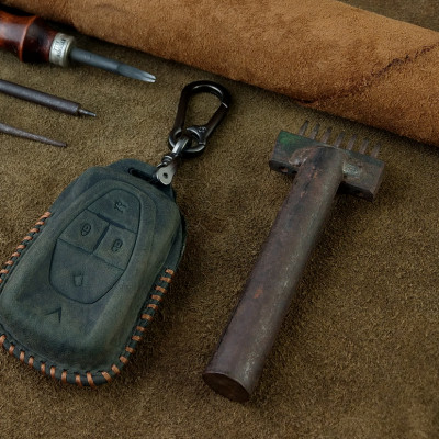 Bao Da Chìa Khóa Ô Tô Handmade Vinfast E34 VF8 VF9 VF6 da bò thật - hãng chính hãng