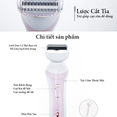 Máy Tỉa Lông Đa Năng 4 In 1 Cạo Lông Mày, VùngK ín, Mặt ,Nách, Chân, Tay, Tỉa Lông Mũi - Hàng Chính Hãng