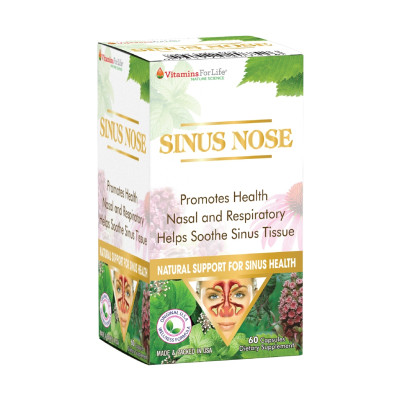 Viên Uống Viêm Xoang Sinus Nose Vitamins For Life Giúp Giảm Sổ Mũi, Nghẹt Mũi (Hộp 30-60 Viên)