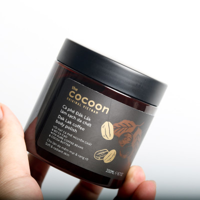 Bộ cà phê Đắk Lắk làm sạch da chết Cocoon: Cà phê Đắk Lắk làm sạch da chết mặt 150ml + Cà phê Đắk Lắk làm sạch da chết cơ thể 200ml