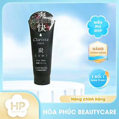 Sữa Rửa Mặt Sạch Sâu Chiết Xuất Than Hoạt Tính Clarista Tokyo Charcoal Facial Foam (130 G)