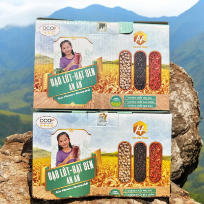 deal hời 2 hộp . Bột gạo lứt-hạt sen-mè đen . bột gạo lứt ANAN thay thế bửa ăn, chăm sóc sức khỏe ,  xương khớp , giấc ngủ