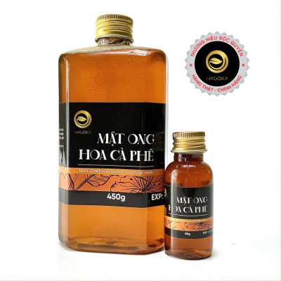 Mật ong hoa cà phê nguyên chất loại 450g chai nhựa