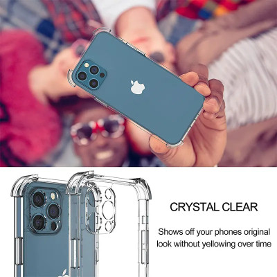 Ốp lưng cho iPhone 12 mini, iPhone 12, iPhone 12 Pro, iPhone 12 Pro Max, iPhone 13 mini, iPhone 13, iPhone 13 Pro, iPhone 13 Pro Max, dẻo trong chống sốc cao cấp - Hàng chính hãng 