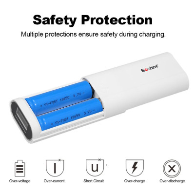 Bộ sạc pin Soshine E4  đa chức năng Màn hình LCD 2 khe cắm 