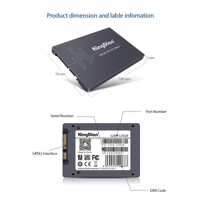 KingDian SSD SATA3 Interface 480GB Internal Solid State Drive for Computer Laptop Desktop