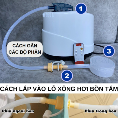 Nồi xông hơi điện tại nhà xông hơi khử trùng thư giãn Spa tại gia tích hợp remote điều khiển từ xa Legaxi
