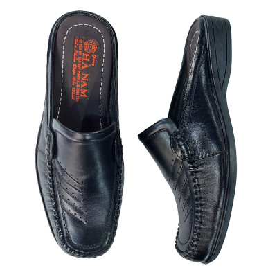 Dép Bít Mũi Nam Da Bò Thật TiTi ĐÔ Cao Cấp GSB2049