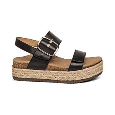 Sandal sức khỏe nữ Aetrex Vania Black - Sandal cao tôn dáng giảm đau gối, mỏi lưng