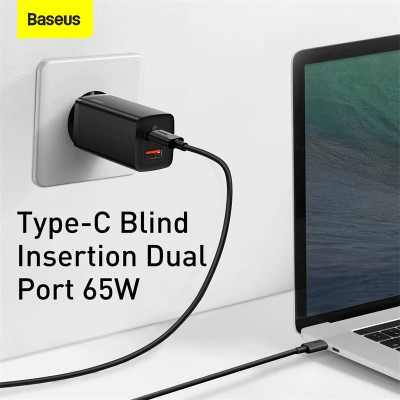 Bộ sạc nhanh đa năng thế hệ mới Baseus GaN2 Lite Travel Quick Charger 65W - Hàng Chính Hãng