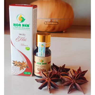 Tinh dầu hoa Hồi nguyên chất 10ml - Hoa Nén - Chống cảm lạnh, cảm cúm