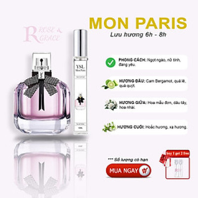 [Auth - 10ml] Tinh Dầu Nước Hoa Nữ Mon Paris - Sang Trọng, Quyến Rũ, Thanh Lịch