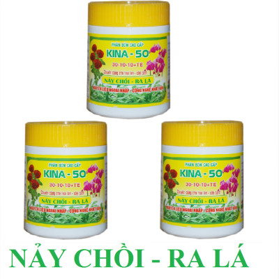Phân bón lá Kina 50 30-10-10 + TE kích thích nảy chồi ra lá (hủ 100g)