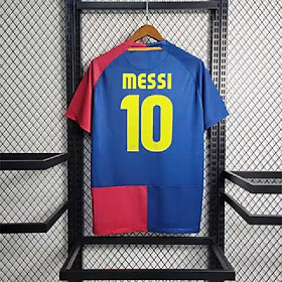 Áo Bóng Đá Retro Barcelona 2009 - Sân Nhà In Tên Messi Số 10 bản cao cấp vải Cotton Polyester