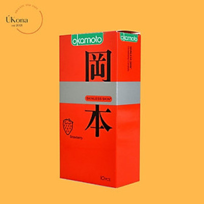 - Bao Cao Su Okamoto Skinless Skin Strawberry Hương Dâu Hộp 10 Cái
