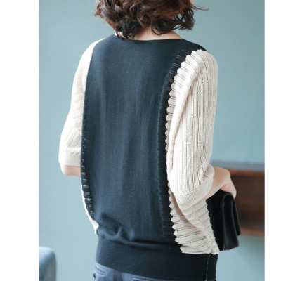 Áo len mỏng nữ Tay lỡ  Cổ tim Thanh lịch Form rộng Ulzzang Hàn Quốc Mẫu mới Thu Đông Haint Boutique Al33