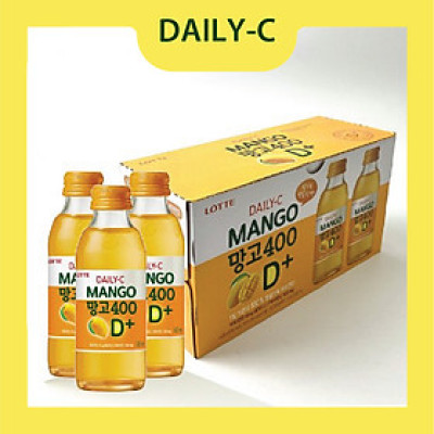 Hộp 10 chai nước Giải Khát Daily-C Bổ Sung Vitamin C, D Vị Xoài ( Chai 140ml )