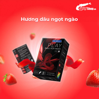 Bao cao su Shell Play Rider 6 tính năng - Hộp 10 cái + 1 Play Box Rider