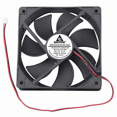 【 Ready stock 】Gdstime1 Pcs 120*120*25mm Two Ball Bearing Cooling Cooler DC 12V 0.3A Axial Ventilation Fan 120mm x 25mm 12cm 2Pin 12025B