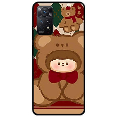 Ốp lưng dành cho Xiaomi Redmi Note 11 Pro mẫu Búp Bê Gấu Đỏ
