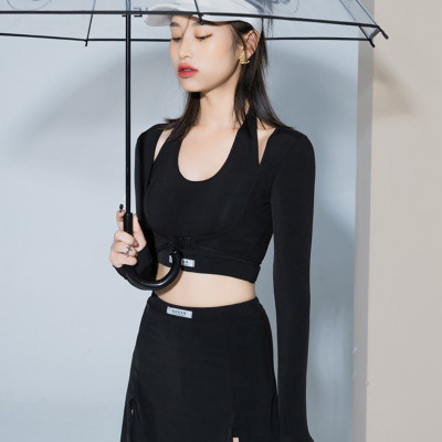 Bộ đồ bơi bikini nữ kín đáo quần short áo tay dài đi tắm biển, tập yoga, tập gym - B.31