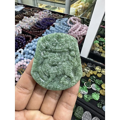 Mặt dây chuyền Kỳ Lân phong thủy đá ngọc phỉ thúy