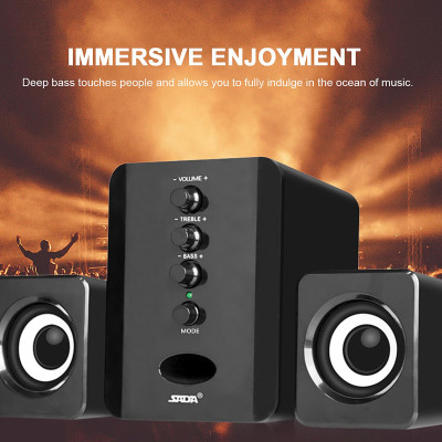  Loa SADA D-202 kết hợp có dây USB  âm thanh nổi Bass Loa siêu trầm  cho máy tính để bàn