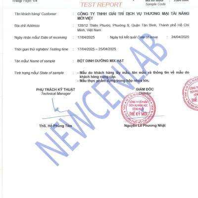 Bột Mix Hạt - Hộp 20 gói x 20g - Hung Foods