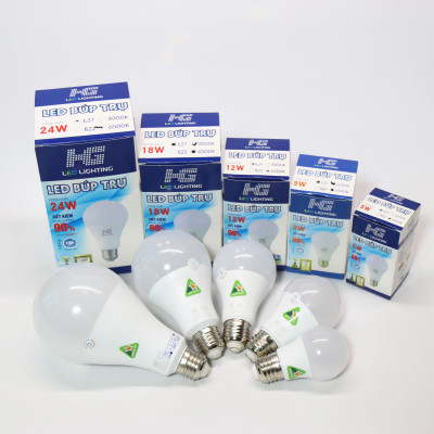 Bóng led búp thân nhựa HG ánh sáng 3000K/6500K siêu sáng, siêu bền
