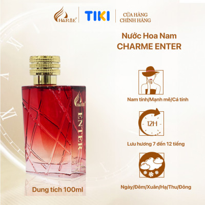 Nước hoa nam cao cấp, Charme Enternity, lưu hương lâu, hương thơm nam tính, mạnh mẽ, phù hợp phái mạnh, 60ml