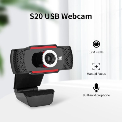 Webcam độ nét cao HXSJ S20 hấp thụ âm thanh ích hợp Micrô 