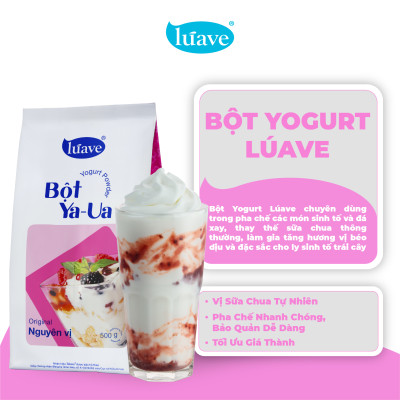 (Date T8/2025) Bột Sữa Chua LÚAVE - Bột Yogurt/ Yaua 500g (Thay Thế Được Sữa Chua Truyền Thống, Làm Sinh Tố, Đá Xay, Yaua)