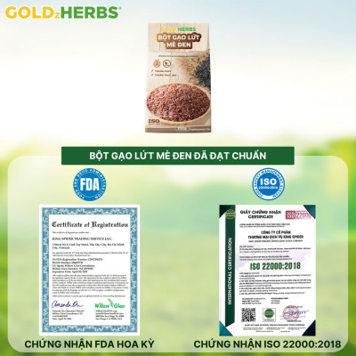 Bột gạo lứt mè đen GoldzHerbs – 14 gói/ 500g