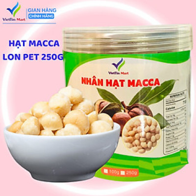Macca Đã Tách Vỏ LonPet 250gr Viettin Mart