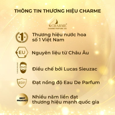 Nước Hoa Nữ CHARME QUEEN 100ml Lưu Hương Lâu Phong Cách Quyến Rũ, Gợi Cảm Chính Hãng - BẢN 2024