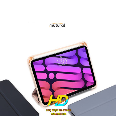 Bao Da Cao Cấp Dành Cho iPad Pro 11 inch 2021/2020/2018 (Dùng Chung) Chính Hãng Mutural Folio Case Lưng Trong Suốt, Chống Sốc, Có Ngăn Đựng Bút Tiện Lợi - Hàng Chính Hãng