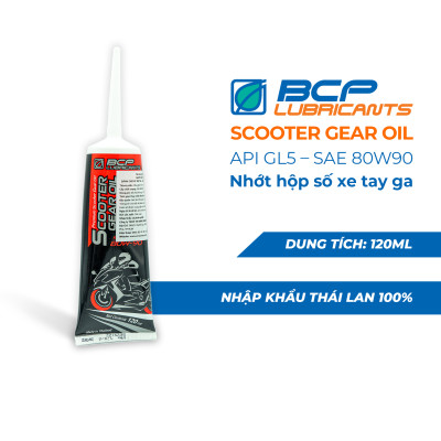 Combo Nhớt Xe Tay Ga BCP 10W40 Chai 800ML + Nhớt Hộp Số Xe Ga BCP 80W90 GL5 120mL Nhập Khẩu Thái Lan