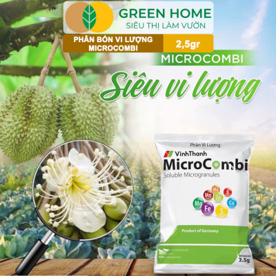 Phân Vi Lượng Micro Combi, GreenHome, Gói 2.5Gr, Cung Cấp Vi Lượng Thiết Yếu Cho Cây Trồng