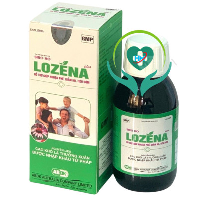 ￼Siro HO LOZENA - Chai 100ml  - Giúp Giảm Ho , Long Đờm , Làm Ấm Đường Hô Hấp, Vinaphar