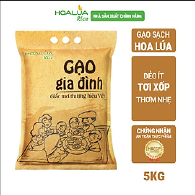 Gạo Gia Đình - Túi 5kg - Tơi xốp, mềm cơm, thơm nhẹ